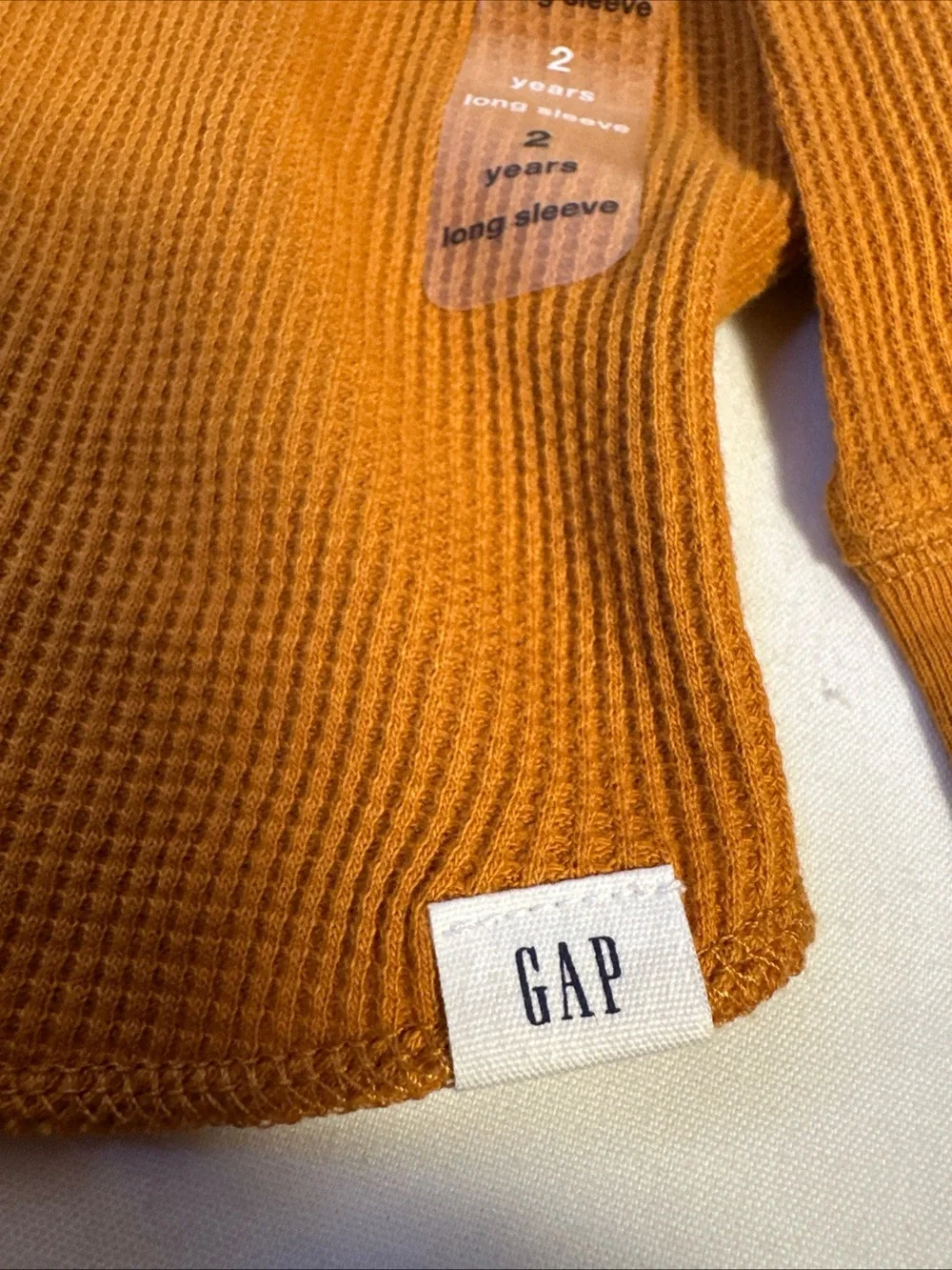 GAP kids  Waffle Knit Hooded Sweater - Mustard Gold